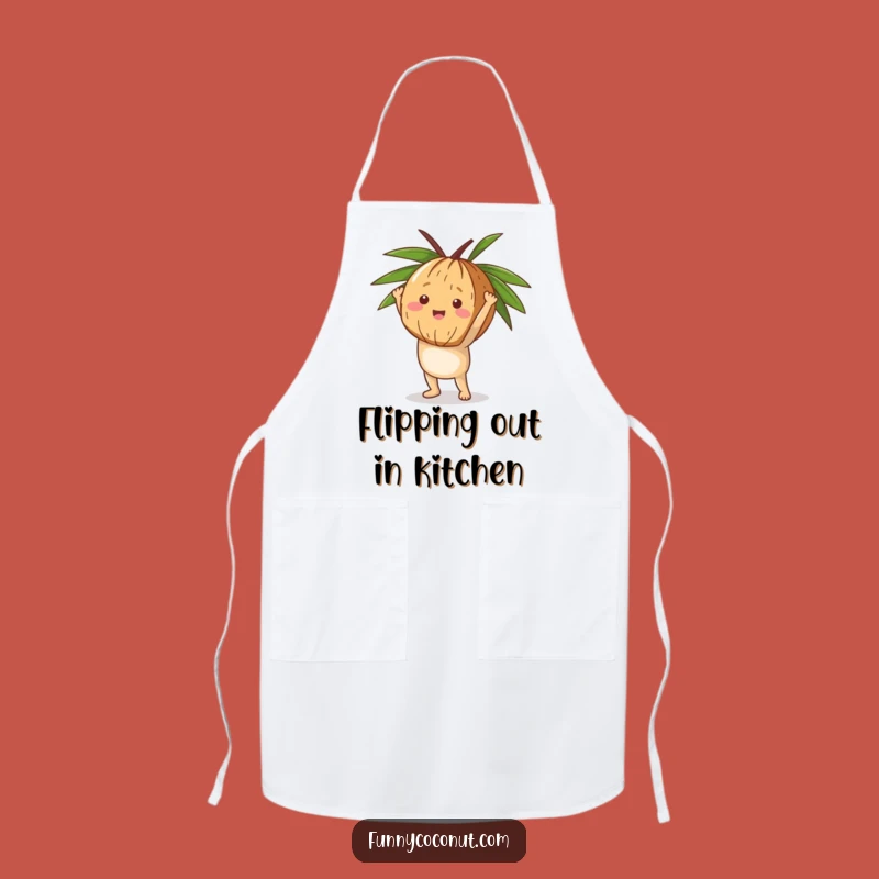Funny Coconut Handstand Apron, Kitchen Acrobatics, Hilarious Chef Gift