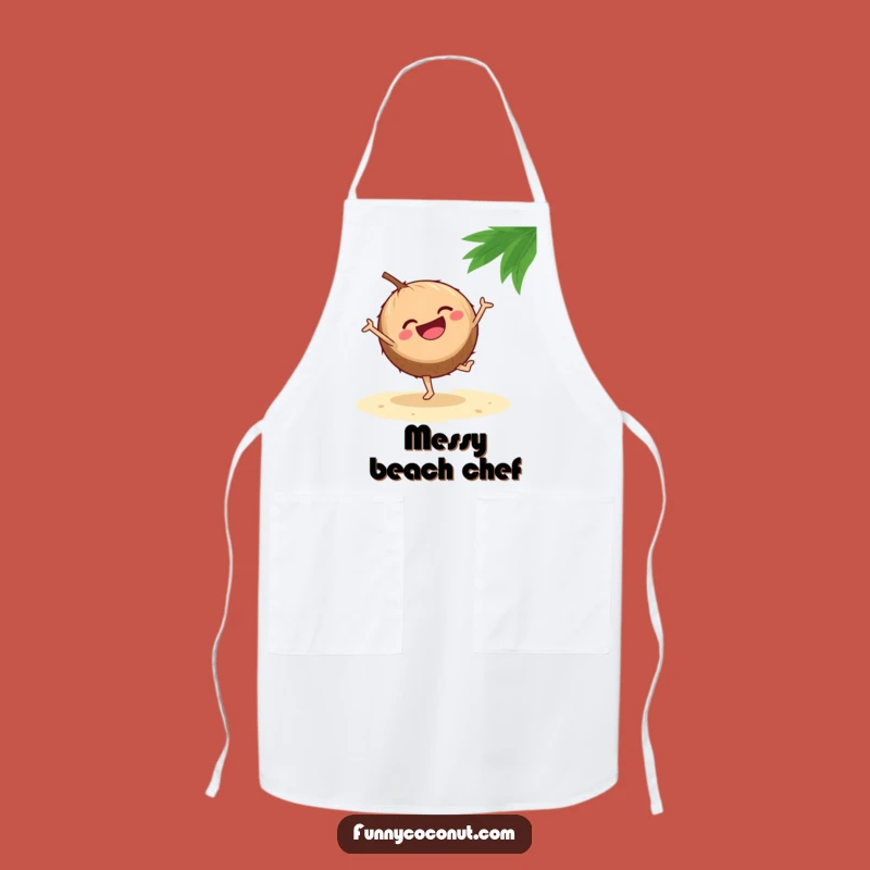 Funny Apron: Cartwheeling Coconut - Hilarious Kitchen Gift for Beach Lovers