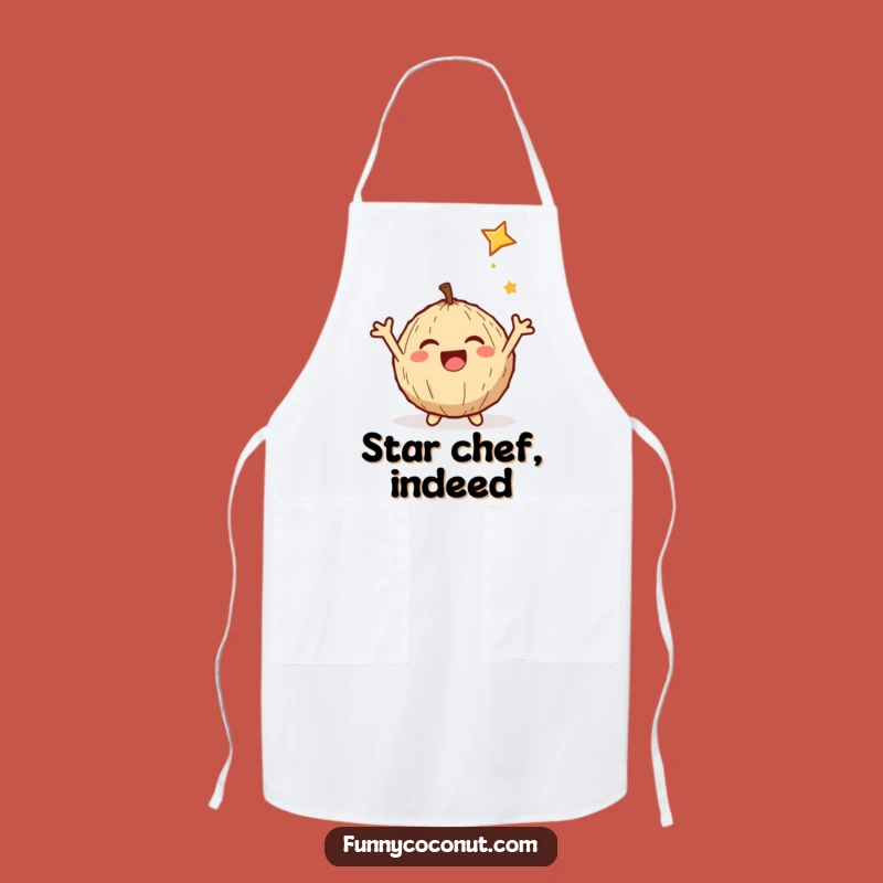 Funny Coconut Apron: Cheerful Star Catcher Kitchen Wear for Home Chefs