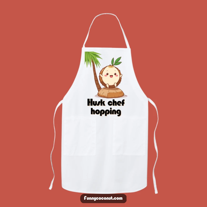 Funny Kawaii Coconut Hop Apron - Kitchen Tropical Fun, Ideal Funny Gift!
