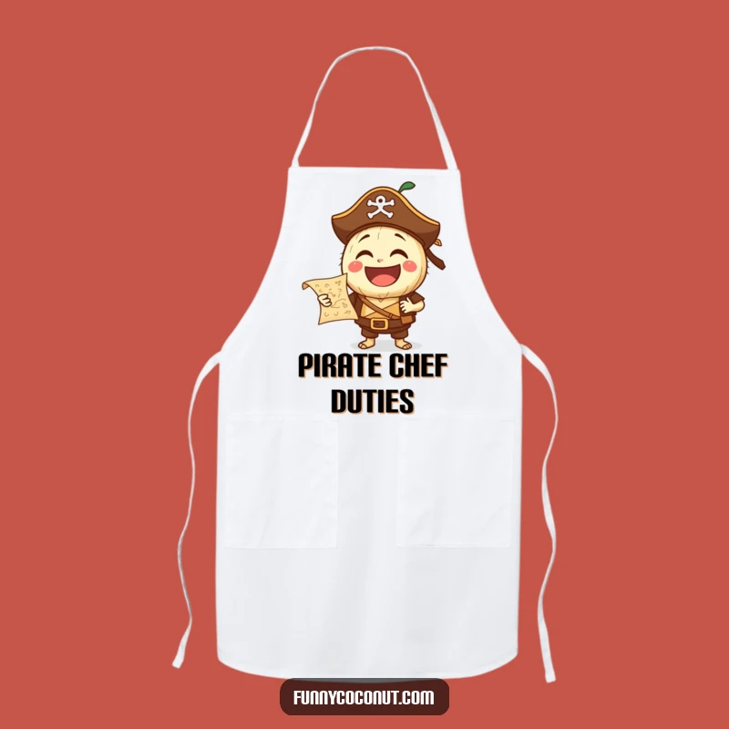 Funny Pirate Coconut Apron: Laughing Chef, Kitchen Booty, Hilarious Gift!