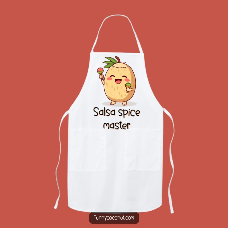 Funny Coconut Maracas Apron: Joyful Chef Character, Perfect Kitchen Gift