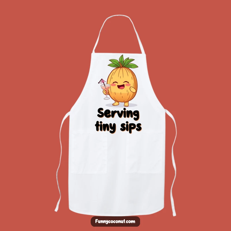 Funny Giggling Coconut Apron: Cook Up Fun with a Tropical Drink Gift