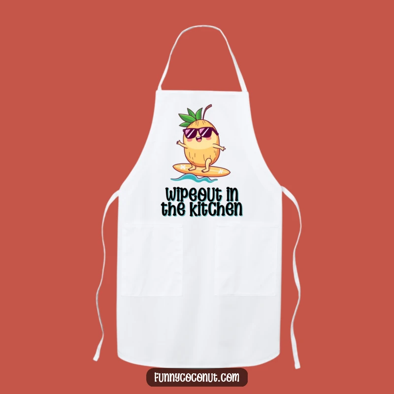 Funny Apron: Cool Surfing Coconut - Hilarious Kitchen Gift for Beach Lovers