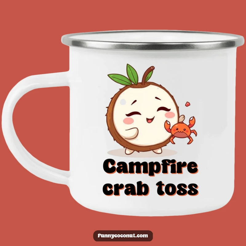 Funny Kawaii Coconut Camping Mug - Mischievous Outdoor Fun, Perfect Funny Gift!