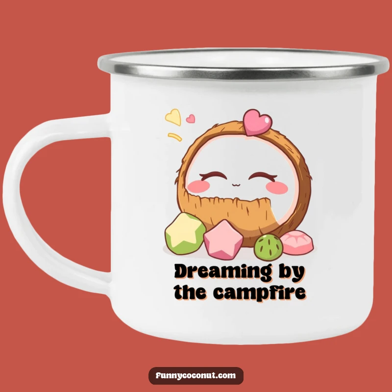 Funny Coconut Dreaming Camping Mug - Adventure & Treats Await!