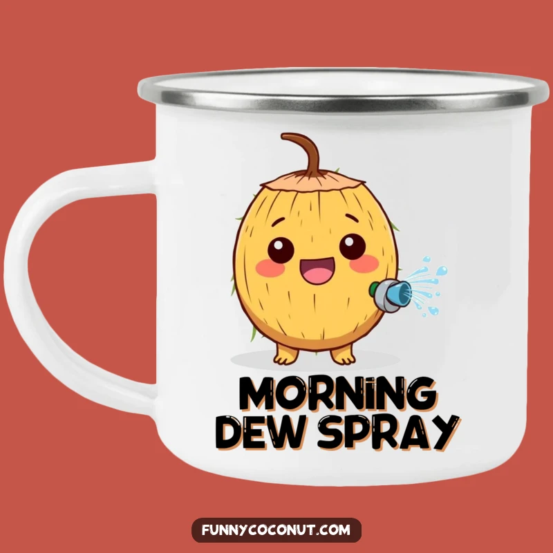 Funny Watering Coconut Camping Mug: Enjoy Drinks with Playful Fun Gift