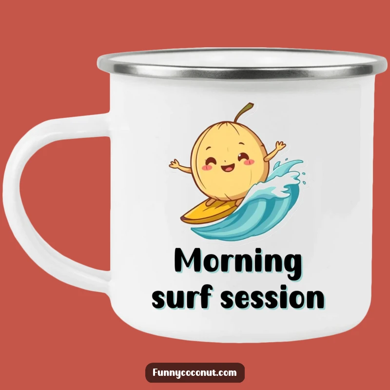 Funny Banana Peel Surfing Coconut Camping Mug: Enjoy Drinks with Bold Fun Gift