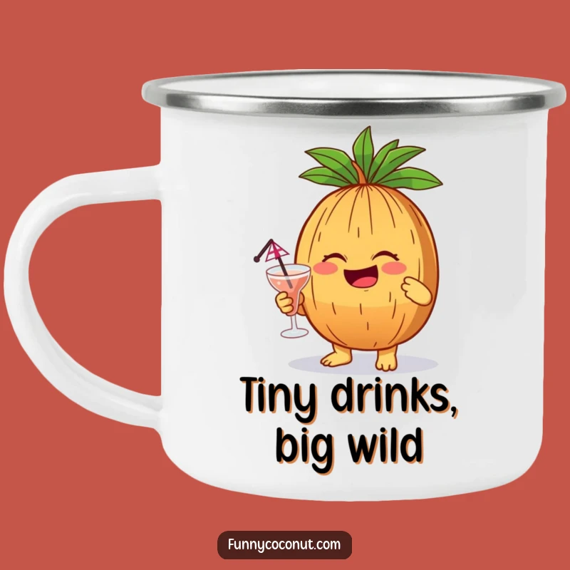 Funny Giggling Coconut Camping Mug: Your Adventure Buddy with a Drink Gift