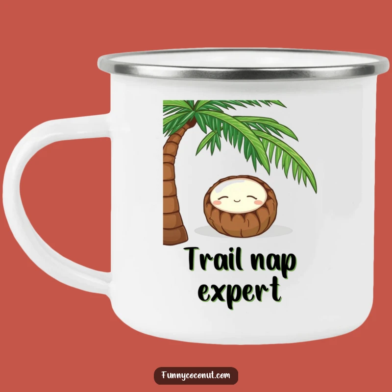Funny Coconut Camping Mug: Sleepy Star Mug for Relaxing Adventures