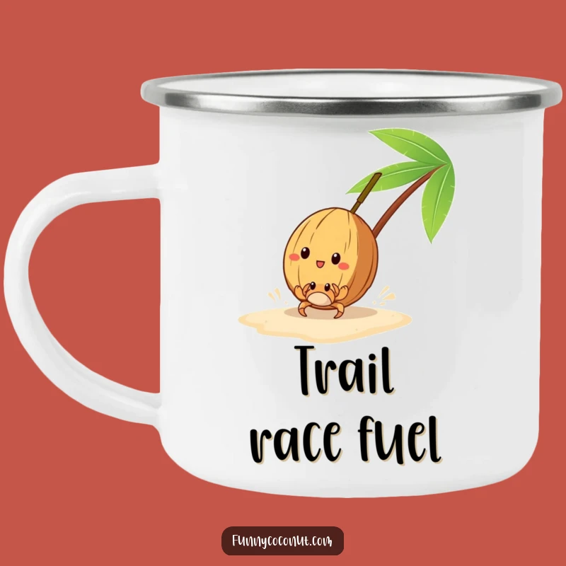 Funny Coconut Race Camping Mug: Adventure with Beach Humor