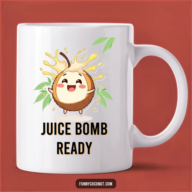 Funny Coconut Burst Mug: A Refreshing Splash of Joyful Tropical Vibes, Perfect Gift