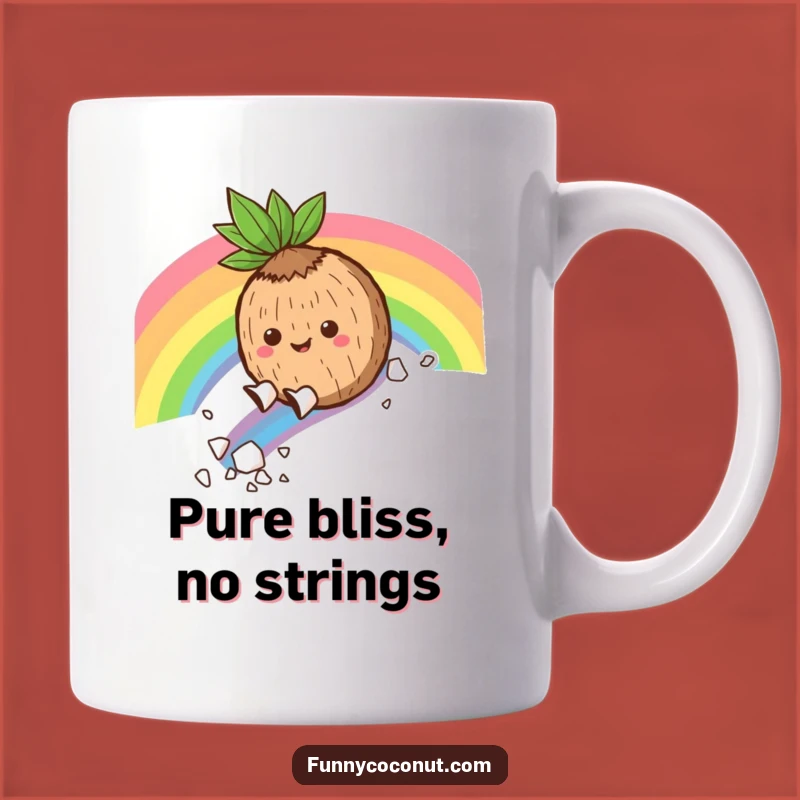 Funny Coconut Rainbow Slide Mug: A Tropical Treat for Your Morning Coffee Gift