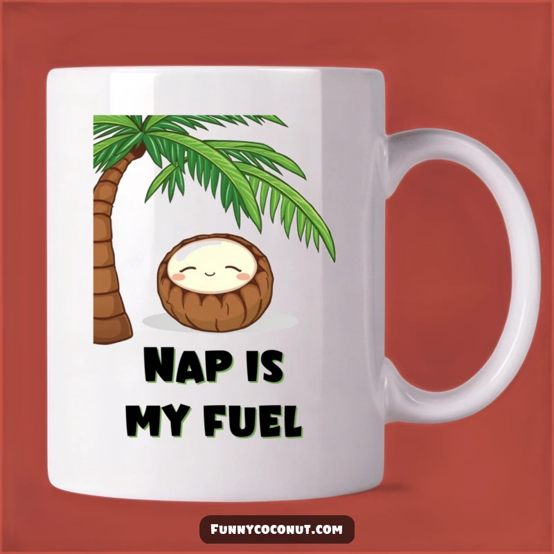 Funny Sleeping Coconut Mug: Peaceful Nap Gift for Relaxed Coffee Lovers