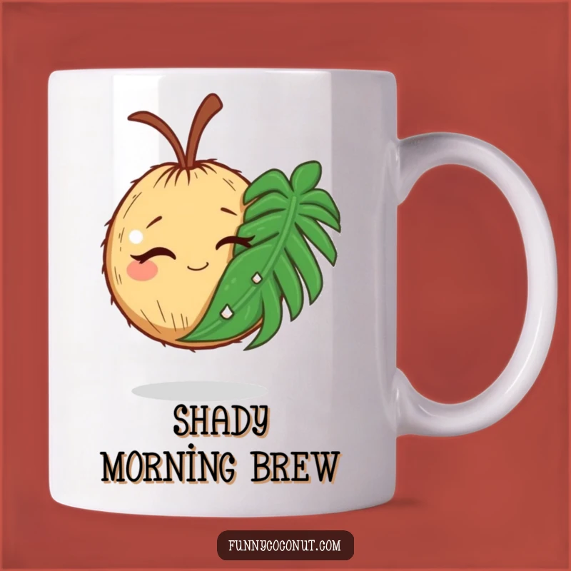 Funny Winking Coconut Mug: Tropical Humor Gift for Beach Lovers