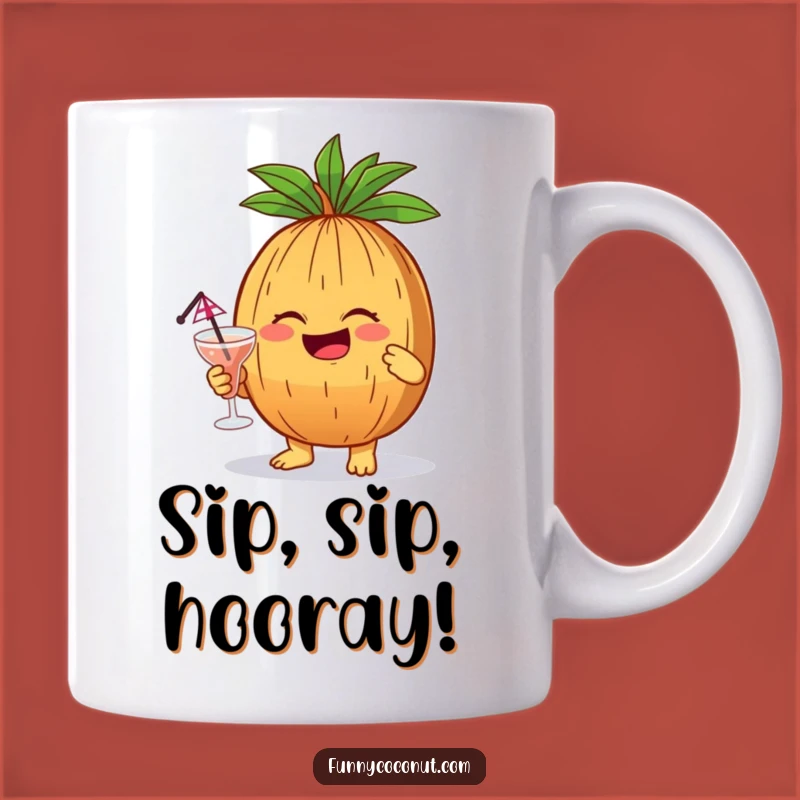 Funny Giggling Coconut Cocktail Mug: Cheers to Good Times and Drinks Gift