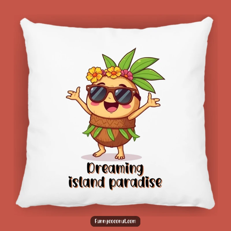 Cozy Funny Coconut Hula Dancer Pillow: Add Tropical Comfort and Fun Gift