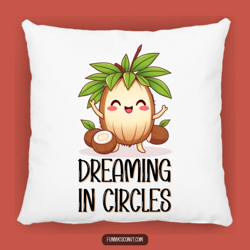 Funny Juggling Coconut Pillow: Cozy and Cheerful Tropical Decor Gift