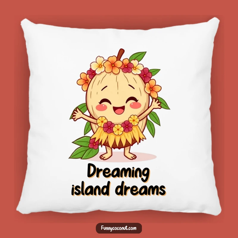 Funny Coconut Pillow: Hula Dance Comfort, Cozy Funny Gift