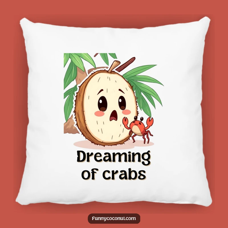 Cozy Funny Surprised Coconut Pillow: Relax with Beachside Comfort and Fun Gift