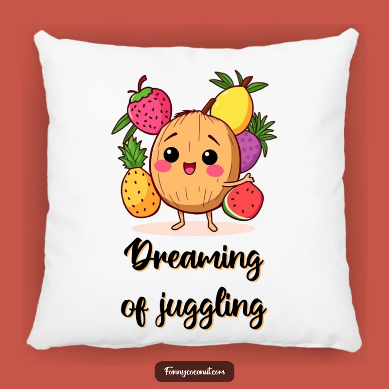 Funny Giggling Coconut Pillow: Soft Tropical Fruit Juggling Comfort as a Gift