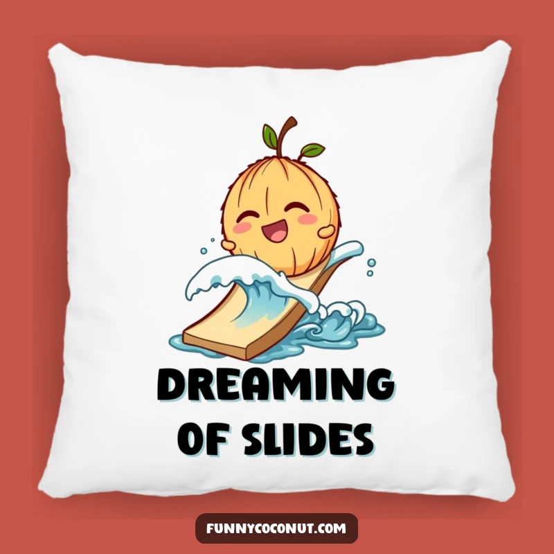 Funny Giggling Coconut Wave Slide Pillow - Comfy & Hilarious Beach Accent