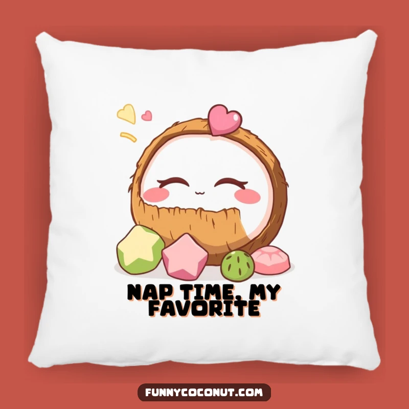 Funny Coconut Dreaming Pillow - Snuggle Up with a Hilarious Tropical Friend!