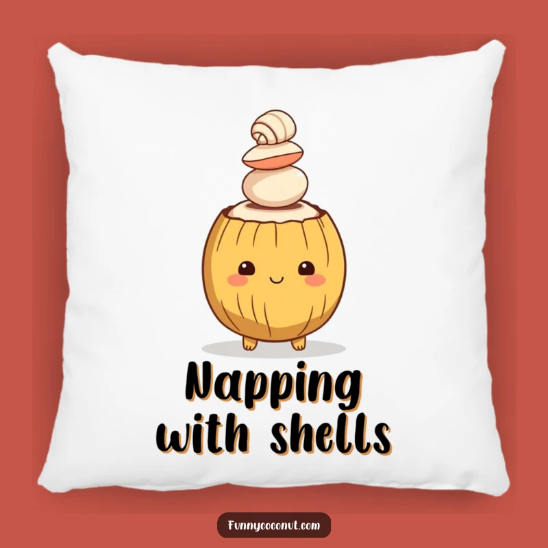 Funny Coconut Seashells Pillow: Soft Tropical Comfort Meets Hilarious Design