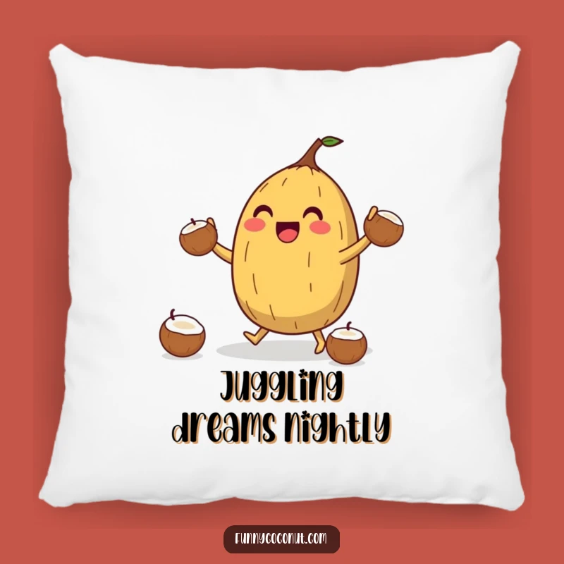 Funny Coconut Juggler Pillow: Jubilant Comfort, Soft and Hilarious Gift!