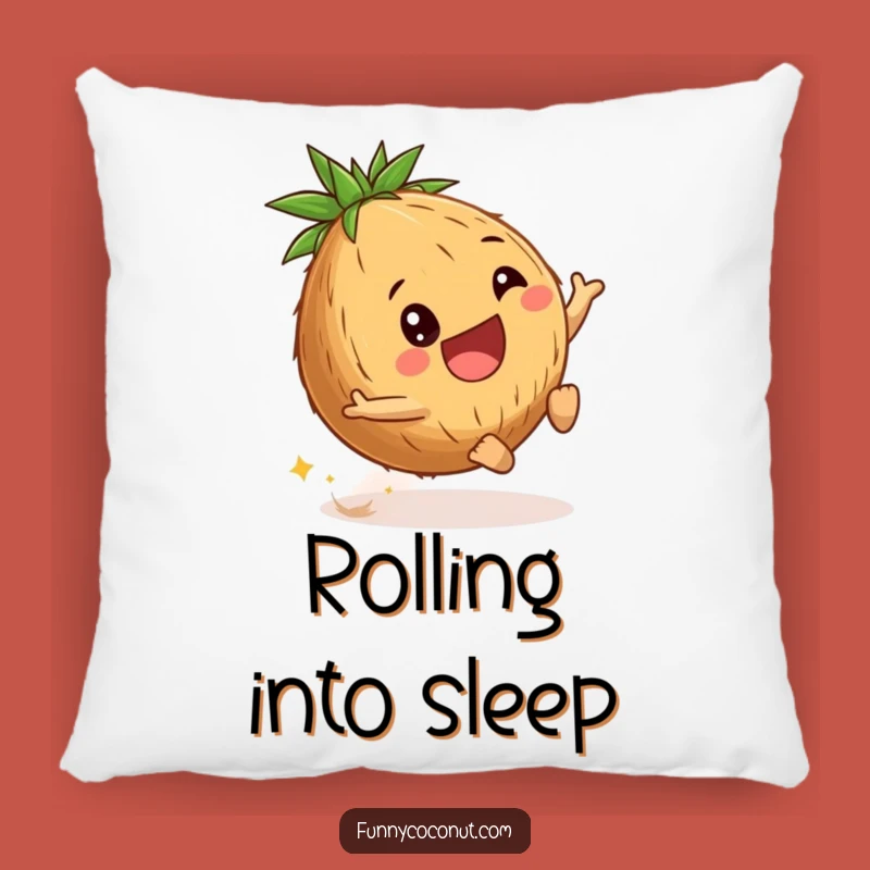 Funny Coconut Pillow: Playful Roll Comfort, Cozy Funny Gift