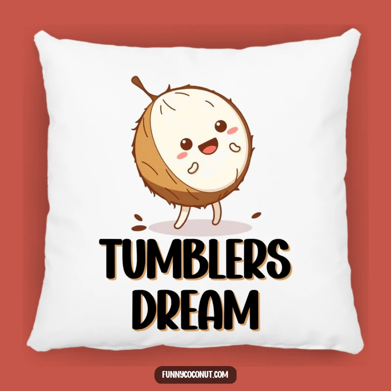 Funny Coconut Cartwheel Pillow: Cozy Comfort for Clumsy Moments