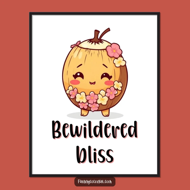 Funny Coconut Digital Art: Instant Tropical Bewilderment for Walls