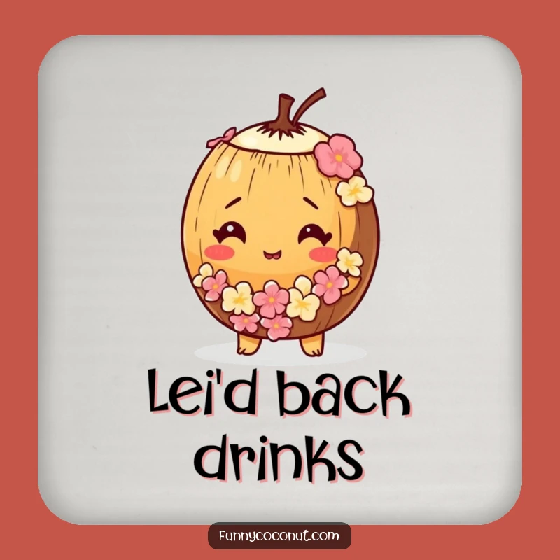 Funny Coconut Coaster: Protect Tables with Tropical Bewilderment