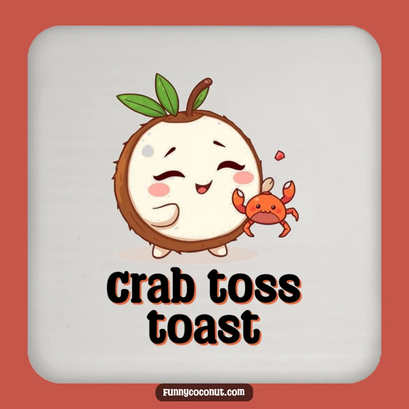 Funny Kawaii Coconut Drink Coaster - Protect Surfaces with Beach Fun, Great Funny Gift!