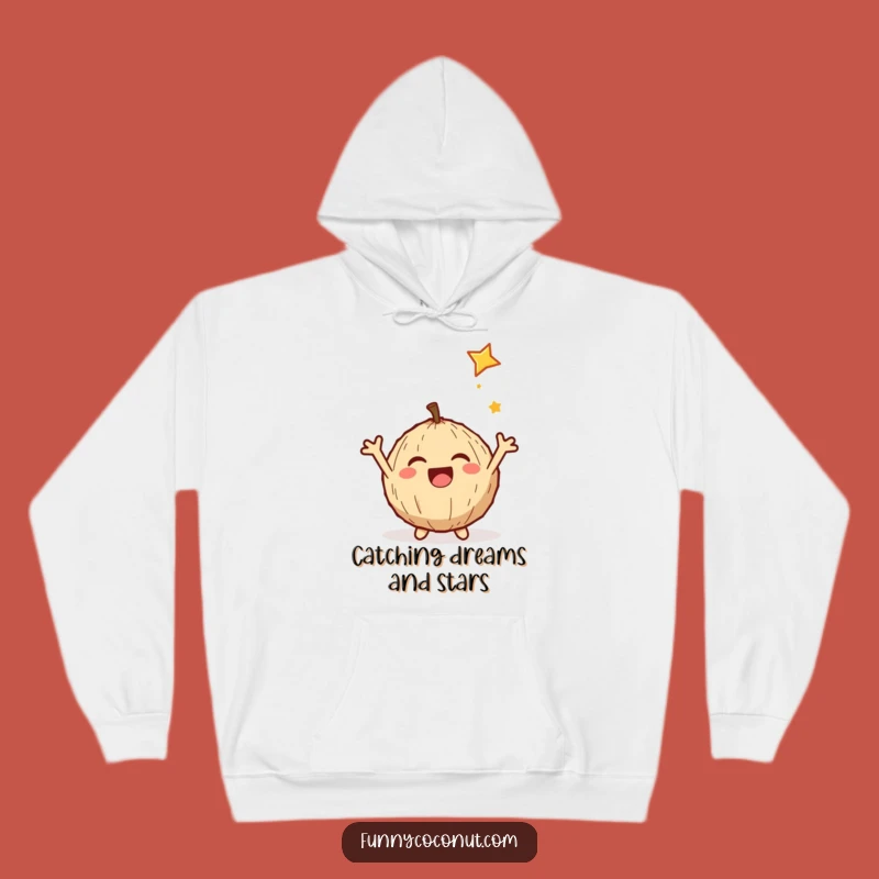 Funny Coconut Hoodie: Cozy Star Catcher Sweatshirt for Cheerful People