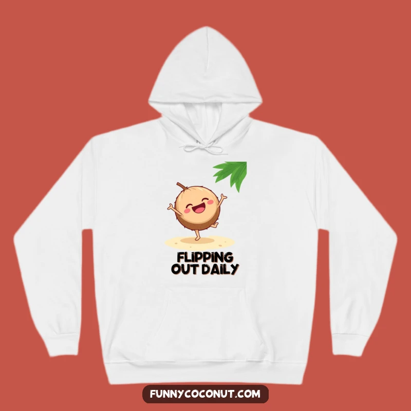 Funny Hoodie: Cartwheeling Coconut - Cozy & Humorous Beach Lover Gift