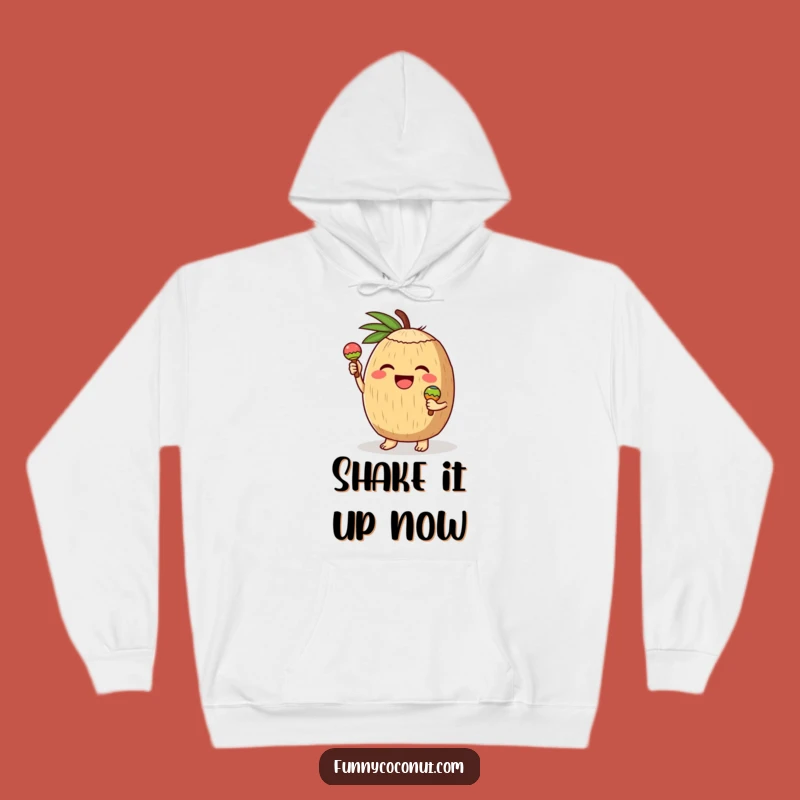 Funny Coconut Maracas Hoodie: Cozy Joyful Character, Ideal Humorous Gift