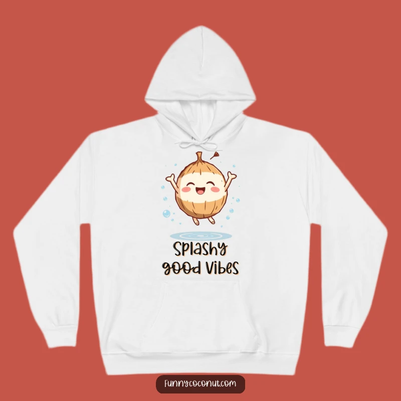 Funny Joyful Coconut Hoodie: Cozy & Refreshing Humor, Uplifting Gift