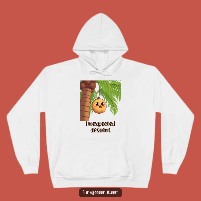 Funny Falling Coconut Hoodie: Cozy and Comical Tropical Wear Gift