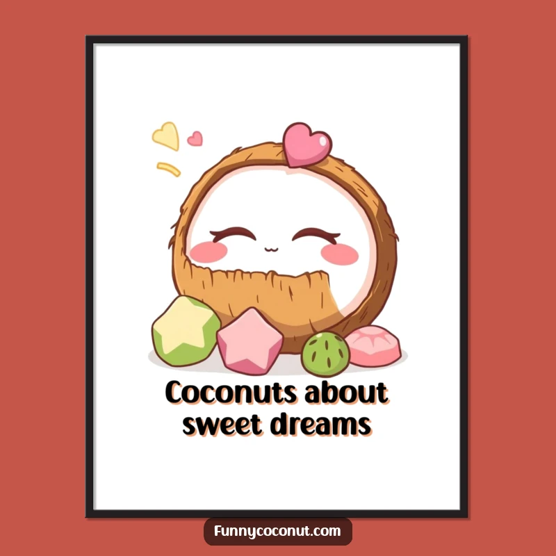 Funny Free Printable Coconut Wall Art - Dreamy Treat Decor - Downloadable Art