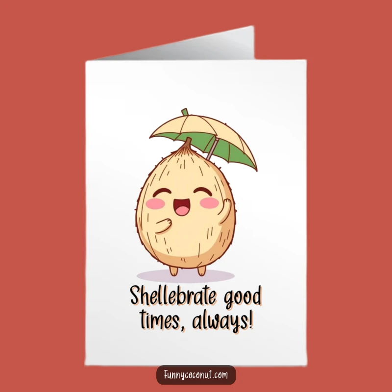 Free Printable Birthday Card: Giggling Coconut Friend Hilarious Downloadable Gift!