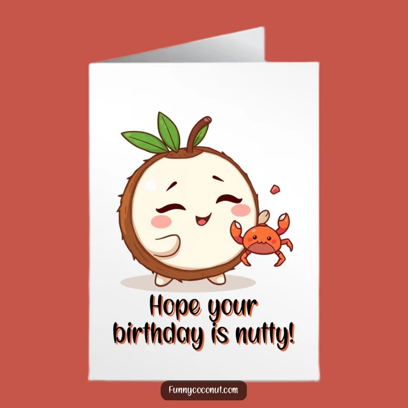 Free Printable Birthday Card: Mischievous Coconut Toss, Hilarious Downloadable Gift!