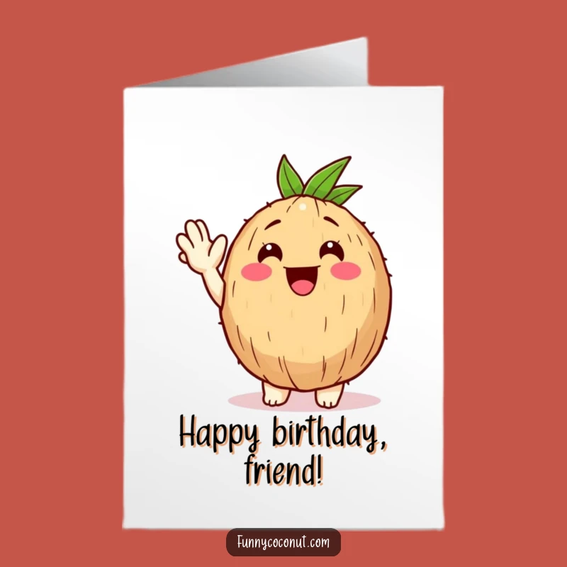 Free Printable Happy Coconut Birthday Card: Funny Downloadable Gift