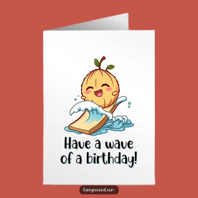 Free Printable Birthday Card Coconut: Wave Slide Giggles Downloadable Gift!