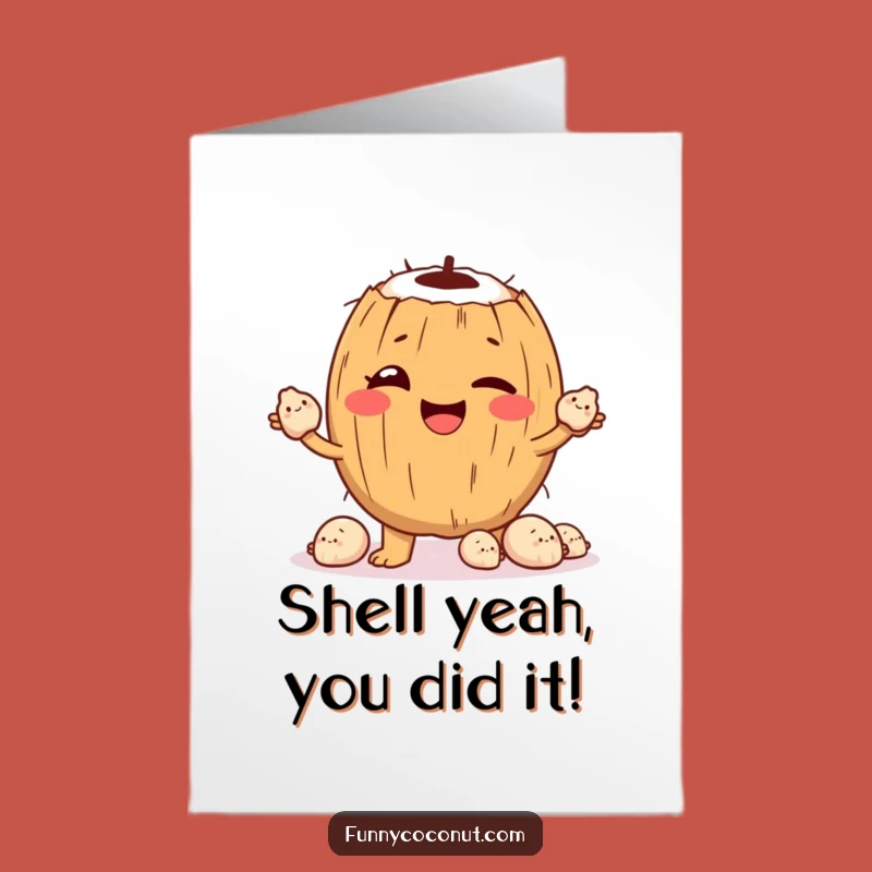 Free Printable Coconut Seashell Congrats Card - Hilarious Downloadable DIY
