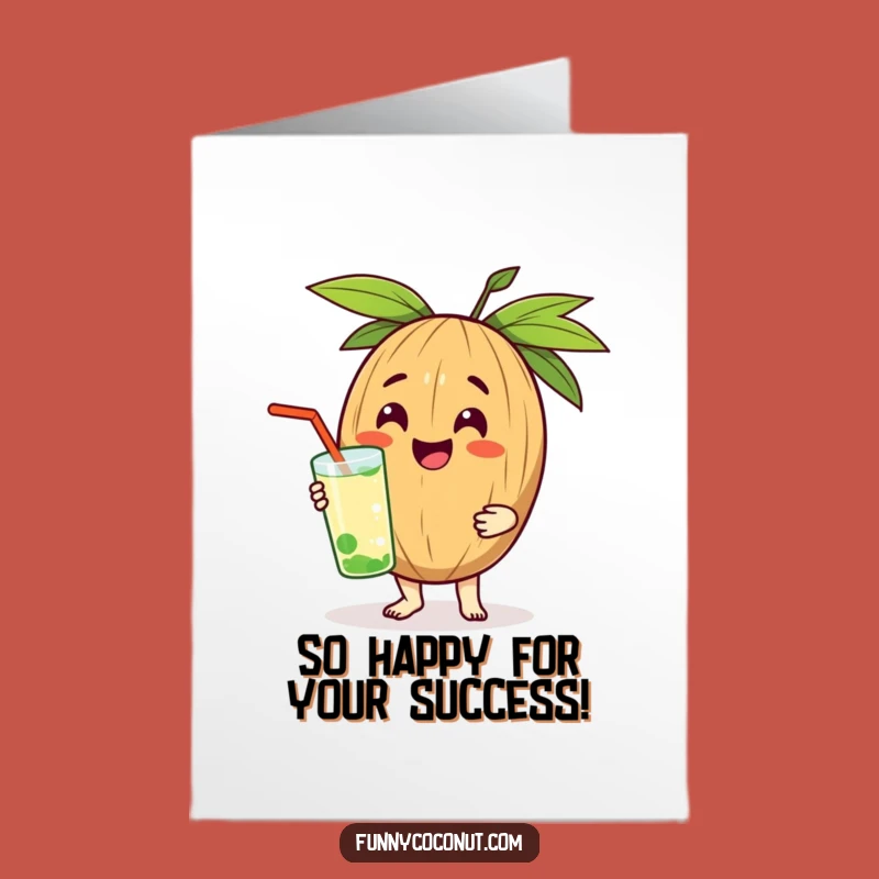 Free Printable Congrats Card: Coconut's Cool Gift - Funny Downloadable