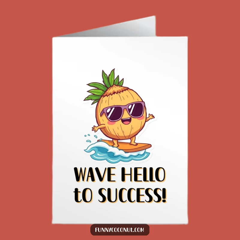 Free Printable Congrats Card: Awesome Coconut Surfs for Your Hilarious Win Download!