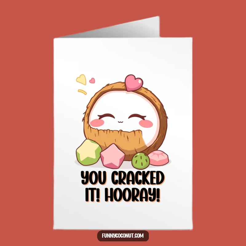 Free Printable Coconut Card: Dreamy Treats Congratulations - Downloadable Humorous Gift