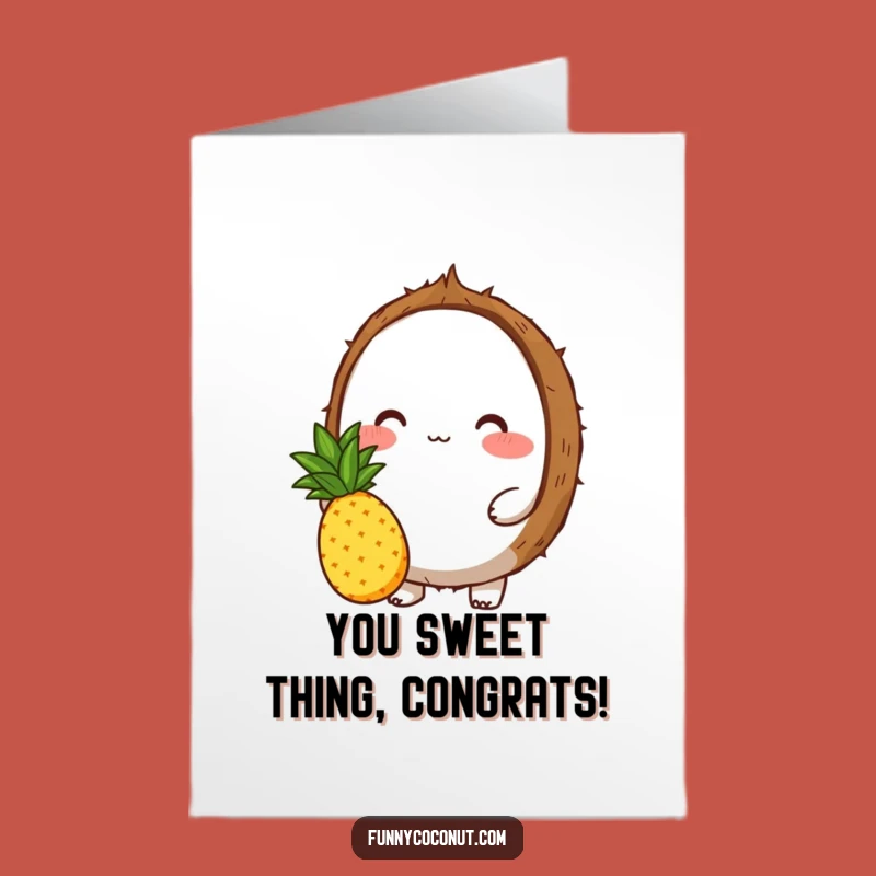 Free Printable Congrats Card: Coconut Offers Pineapple, Sweet DIY