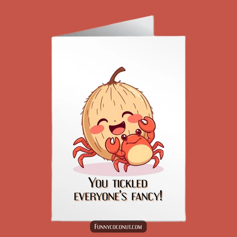 Free Printable Congrats Card: Tickled Coconut Celebrates, Funny Downloadable Gift of Joy